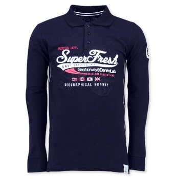 Koszulka męska Geographical Norway Kiobrasil granatowa polo r. S