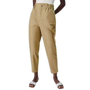 Spodnie damskie Zara oliwkowe z wysokim stanem