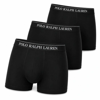 Bokserki męskie Polo Ralph Lauren 3-pak komplet czarne bawełniane r. L