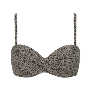 Góra od stroju kąpielowego Beachlife w cętki bardotka