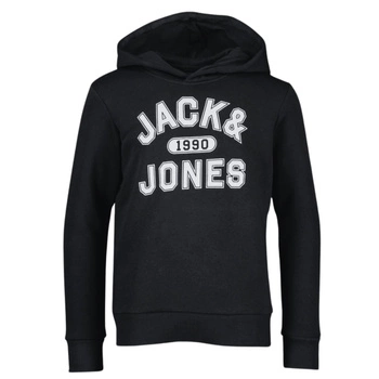 Bluza młodzieżowa Jack&Jones Whanything Sweat Hood z kapturem czarna
