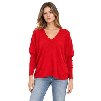 Sweter damski ArtLove czerwony oversize r. XS