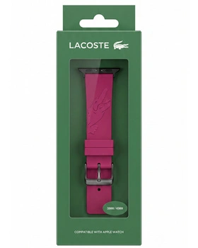 Pasek silikonowy Lacoste do zegarka Apple Watch 38/40 mm fuksja