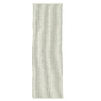 Dywan Westwing Tunner biało-zielony chodnik 80 x 250 cm