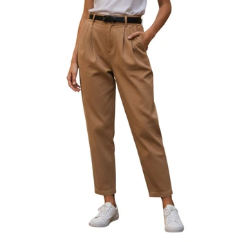 Spodnie damskie Mango Relax z wysokim stanem