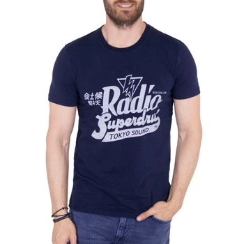 Koszulka męska Superdry Chromatic Tee t-shirt granatowy nadruk