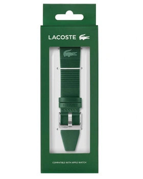 Pasek skórzany Lacoste do zegarka Apple Watch 42/44/45/49 mm zielony