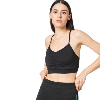 Biustonosz damski Only Nasha bordowy sportowy top czarny