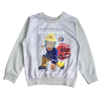 Bluza chłopięca Strażak Sam szara z nadrukiem r. 122