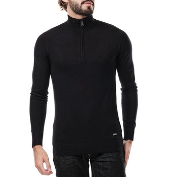 Sweter męski Hopenlife Shiro klasyczny czarny zasuwany golf