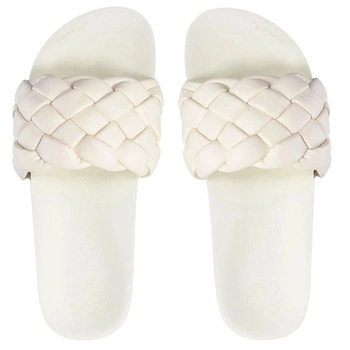 Klapki damskie Flip Flop Pool Weave ecru lekkie plecione