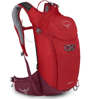 Plecak rowerowy Osprey Siskin 12 sportowy czerwony z bukłakiem 12L