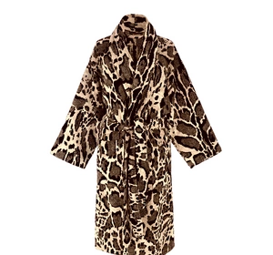 Szlafrok unisex Roberto Cavalli Linx Cappuccio brązowy