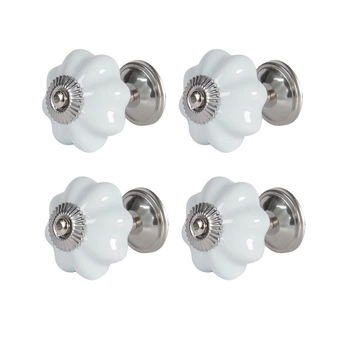 Uchwyty Clayre & Eef do mebli ceramiczne białe 4 cm 4 sztuki
