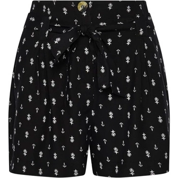 Spodenki damskie Superdry czarne z nadrukiem letnie