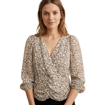 Bluzka damska Morgan Flow kopertowa wzorzysta