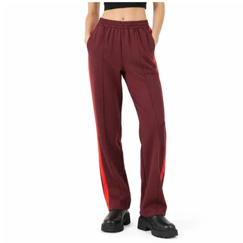 Spodnie damskie Lacoste sportowe dresowe proste burgundowe r. XS