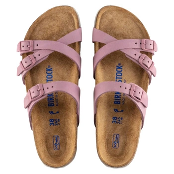 Klapki damskie Birkenstock Franca Soft skórzane