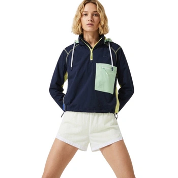Spodenki damskie Lacoste sportowe 2w1 tenisowe biało-żółte r. 34