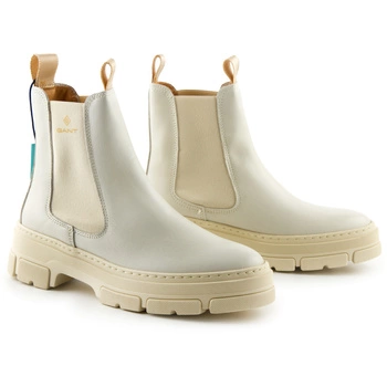 Buty damskie Gant Monthike sztyblety skórzane ecru