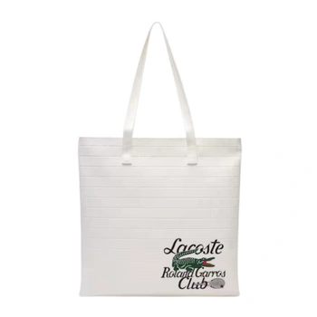 Torebka damska LACOSTE shopper biała pojemna A4