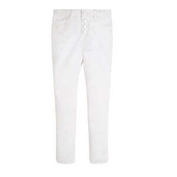 Spodnie dziewczęce Guess Skinny jeansowe rurki białe