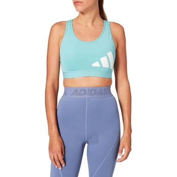 Top damski Adidas 3Bra Logo biustonosz sportowy niebieski