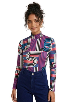 Bluzka damska Desigual Tops wzór geometryczny r. XS