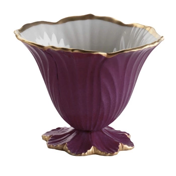 Ozdoba porcelanowa Cattin Coppa di Fiori Citrin kubek miska fioletowa