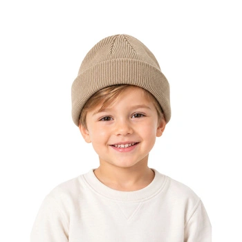 Czapka beanie dziecięca Zara beżowa r. 44