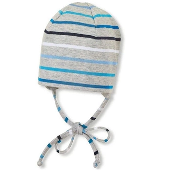 Czapka niemowlęca Sterntaler Beanie Hat szara w paski