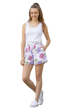 Spodenki krótkie dziewczęce Mayoral Floral w kwiatki r. 164