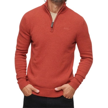 Sweter męski Superdry Essential Emb Knit wełniany pomarańczowy