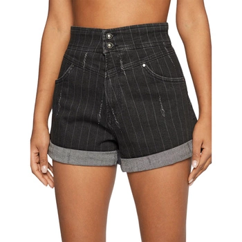 Spodenki damskie Guess Hatty jeansowe shorty z logo