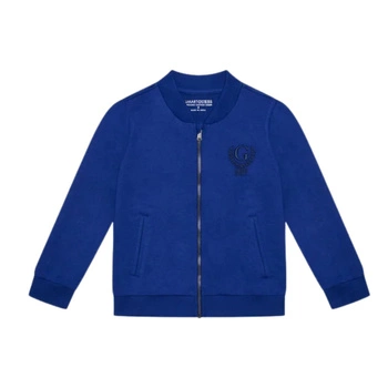 Bluza dziecięca Guess Felpa zasuwana bawełniana niebieska