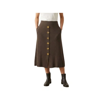 Spódnica damska Rodier brązowa bawełniana z domieszką kaszmiru