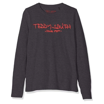 Koszulka dziecięca Teddy Smith Ticlass z długim rękawem szara