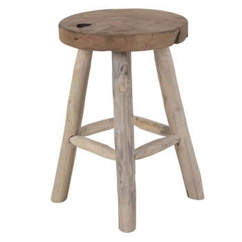 Stołek House Nordic Badia z litego drewna tekowego taboret