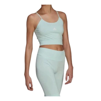 Top damski Adidas Sml Spagcrop sportowy miętowy na ramiączkach