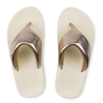 Klapki damskie Flip Flop Comfy Paddy japonki metaliczne na platformie