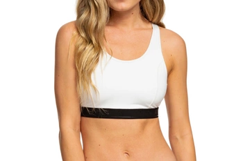 Biustonosz damski Roxy Stay Motivated sportowy ecru r. XS