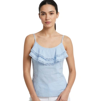 Top damski Naf Naf Oleonida bluzka na ramiączkach niebieska