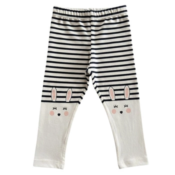 Legginsy dziecięce Chicco Króliczki białe w paski