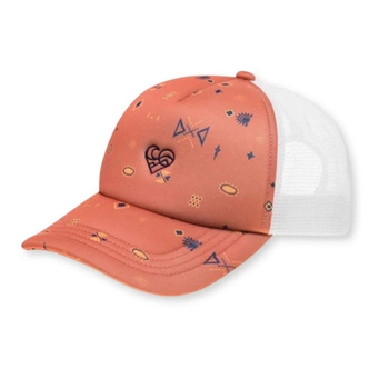 Czapka damska Femi Stories Citi z daszkiem i siatką pomarańczowa