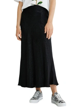 Spódnica damska Desigual Demi długa czarna satynowa