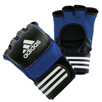 Rękawice treningowe Adidas Pro do walk MMA skóra naturalna czarno niebieskie