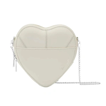 Torebka damska Weat Big Heart serce skórzana biała