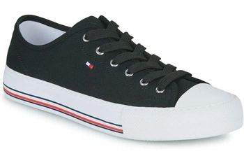 Buty damskie młodziezowe Tommy Hilfiger Low Cut Lace-Up trampki czarne