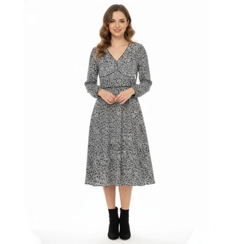 Sukienka damska Tommy Hilfiger we wzory rozkloszowana dekolt w serek