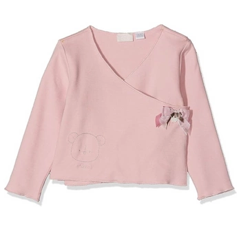 Sweterek dziewczęcy Chicco z dzianiny różowy